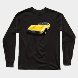 1970 Corvette Stingray in Daytona Yellow Long Sleeve T-Shirt